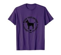 Ne Faites jamais Confiance à Quelqu'un Qui n'aime Pas Les Chiens T-Shirt, Homme, Violet, XXL