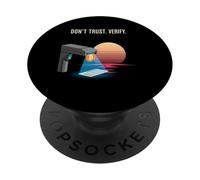 Ne faites pas confiance à la vérification de la vérité liberté de preuve d'auto-garde bitcoin PopSockets PopGrip Adhésif