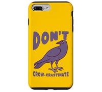 Ne Faites Pas de Crow-Crastination Un Jeu de Mots Amusant sur la Procrastination Coque pour iPhone 7 Plus/8 Plus