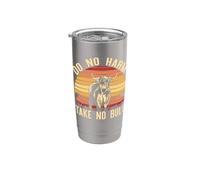 NE FAITES PAS DE MAL À TAKE NO BULL Funny Sunset Highland Cattle Meme Gobelet isotherme en acier inoxydable double paroi