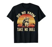 NE Faites Pas DE Mal À Take NO Bull Funny Sunset Highland Cattle Meme T-Shirt