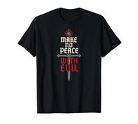 Ne Faites Pas la Paix avec la Croix templière Gothique maléfique T-Shirt Graphique avec Valeur, Homme, Noir, L