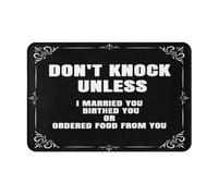 Ne Frappez Pas À Moins Que Je Vous Aie Épousé(E), Mis Au Monde Ou Commandé À Manger chez Vous. Tapis De Bain Doux Tapis De Douche Lavable en Machine Welcome Paillassons pour Chambre 40X60Cm