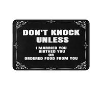 Ne Frappez Pas À Moins Que Je Vous Aie Épousé(E), Mis Au Monde Ou Commandé À Manger chez Vous. Tapis De Bain Absorbant Tapis De Douche Durable Paillasson Intérieur pour Couloir Porte 40X60Cm