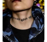 Ne jamais abandonner jus Herbal Tattoo sticker homme imperméable à l'eau longue durée sexy