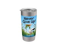 Ne jamais abandonner le design motivant pour les amateurs de grenouilles Gobelet isotherme en acier inoxydable double paroi