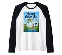 Ne jamais abandonner Le Design motivant pour Les Amateurs de Grenouilles Manche Raglan