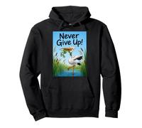 Ne jamais abandonner Le Design motivant pour Les Amateurs de Grenouilles Sweat à Capuche