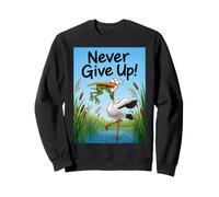 Ne jamais abandonner Le Design motivant pour Les Amateurs de Grenouilles Sweatshirt
