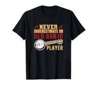 Ne jamais sous-estimer Un Vieux Joueur de Banjo T-Shirt Graphique avec Valeur