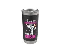 Ne jamais sous-estimer une fille en dobok - Hapkido Gobelet isotherme en acier inoxydable double paroi