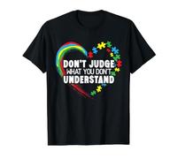 Ne jugez Pas ce Que Vous ne comprenez Pas la Sensibilisation à l'Autisme T-Shirt Graphique avec Valeur, Homme, Noir, XL