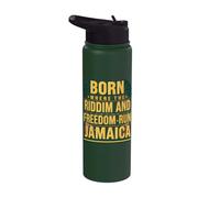 Né là où les Riddim et la liberté dirigent l'indépendance jamaïcaine Stainless Steel Insulated Water Bottle