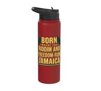 Né là où les Riddim et la liberté dirigent l'indépendance jamaïcaine Stainless Steel Insulated Water Bottle