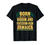 Né là où Les Riddim et la liberté Dirigent l'indépendance jamaïcaine T-Shirt