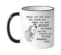Ne Laissez Jamais La Flamme S'Éteindre En Vous. Ne Laissez Jamais Votre Âme Être Crucifiée. Tasse Pratiques Mug Mignonne Mug À Café Pour Espresso Travail L'École 330Ml