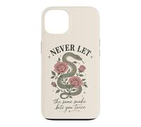 Ne Laissez jamais Le même Serpent Vous Mordre Deux Fois Serpent Rose Coque pour iPhone 13