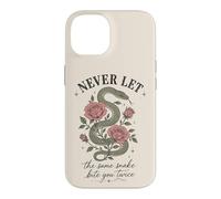 Ne Laissez jamais Le même Serpent Vous Mordre Deux Fois Serpent Rose Coque pour iPhone 14
