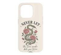 Ne Laissez jamais Le même Serpent Vous Mordre Deux Fois Serpent Rose Coque pour iPhone 15 Pro