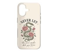 Ne Laissez jamais Le même Serpent Vous Mordre Deux Fois Serpent Rose Coque pour iPhone 17