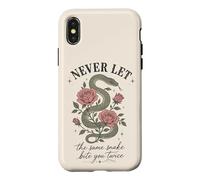 Ne Laissez jamais Le même Serpent Vous Mordre Deux Fois Serpent Rose Coque pour iPhone X/XS