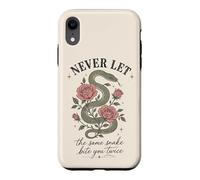 Ne Laissez jamais Le même Serpent Vous Mordre Deux Fois Serpent Rose Coque pour iPhone XR