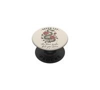 Ne Laissez jamais Le même Serpent Vous Mordre Deux Fois Serpent Rose PopSockets PopGrip Adhésif