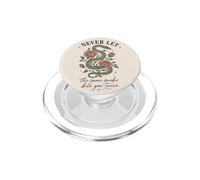 Ne Laissez jamais Le même Serpent Vous Mordre Deux Fois Serpent Rose PopSockets PopGrip pour MagSafe