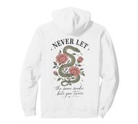 Ne Laissez jamais Le même Serpent Vous Mordre Deux Fois Serpent Rose Sweat à Capuche