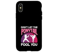 Ne Laissez Pas la Queue de Cheval Vous Tromper Karaté Girl Kick Art Martial Coque pour iPhone X/XS