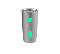 Ne laissez pas votre histoire se terminer point-virgule Semi virgule Gobelet isotherme en acier inoxydable double paroi