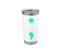 Ne laissez pas votre histoire se terminer point-virgule Semi virgule Gobelet isotherme en acier inoxydable double paroi
