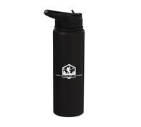 Ne laissez rien d'autre que des empreintes de pas - Amateur de randonnée minimaliste Stainless Steel Insulated Water Bottle