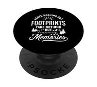 Ne Laissez Rien d'autre Que des Empreintes de Pieds Randonnée en Plein air Trekking Randonnée PopSockets PopGrip Adhésif
