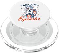 Né Libre mais Maintenant Je suis Cher, drôle, Patriotique, 4 Juillet PopSockets PopGrip pour MagSafe