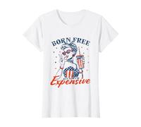 Né Libre mais Maintenant Je suis Cher, drôle, Patriotique, 4 Juillet T-Shirt