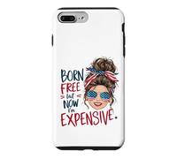 Né Libre mais Maintenant Je suis Cher, rétro, 4 Juillet, Femmes et Filles Coque pour iPhone 7 Plus/8 Plus