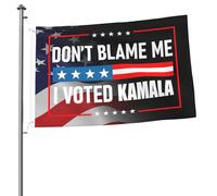 Ne me blâmez pas, j'ai voté pour Kamala Harris ! Drapeau double face 60 x 90 cm, facile à accrocher, décoration extérieure avec œillets.