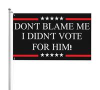 Ne me blâmez pas, je n'ai pas voté pour lui Drapeau double face 3 plis 3x5 pieds Drapeau 3x5 pieds double face, drapeaux bannière, 3 plis extérieur avec résistant aux UV