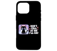 Ne me criez Pas Dessus, Je Vais pleurer, Mignon Chat avec Arc-en-Ciel Coque pour iPhone 16 Pro Max
