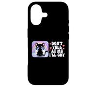 Ne me criez Pas Dessus, Je Vais pleurer, Mignon Chat avec Arc-en-Ciel Coque pour iPhone 17