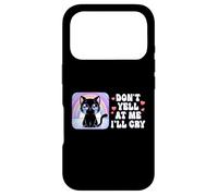 Ne me criez Pas Dessus, Je Vais pleurer, Mignon Chat avec Arc-en-Ciel Coque pour iPhone 17 Pro