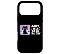 Ne me criez Pas Dessus, Je Vais pleurer, Mignon Chat avec Arc-en-Ciel Coque pour iPhone 17 Pro Max