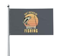 Ne Me Dérange Pas Pendant Que Je Pêche Drapeau De Jardin Durable Drapeaux De Jardin Avec Œillets Drapeaux Décoratif Pour Porche Extérieure Patio 90X150Cm