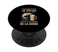 Ne Me Dérange Pas Quand Je Pêche Apporte Moi De La Bière PopSockets PopGrip Adhésif