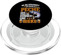 Ne Me Dérangez Je Pêche Me Donner Une Bière Pêcheur PopSockets PopGrip pour MagSafe