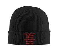 Ne Me Donnez Pas De Cigarette sous Aucun Prétexte, Peu Importe Ce Que Je Dis Bonnet en Tricot Thermique Bonnet Hiver Doux Chapeau Tricoté pour Course À Pied Temps Froid Homme