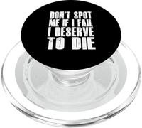 Ne me repérez pas si j'échoue, je mérite de mourir. Musculation amusante PopSockets PopGrip pour MagSafe