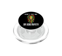 Ne m'essayez Pas Essayez Jesus I'm Petty Leo Zodiac Birthday Lion PopSockets PopGrip pour MagSafe