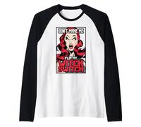 Ne m'obligez Pas à actionner Mon Interrupteur de sorcière Halloween Pop Art Girl Manche Raglan